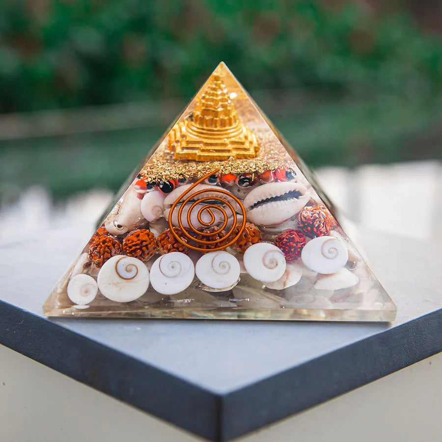 Radiant Prosperity Shree Yantra Pyramid